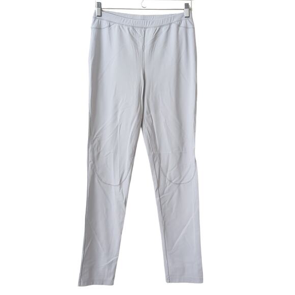 PRADA Women's Pants Large Pull On Equestrian Gray Leggings Made in Italy Trouser - Picture 1 of 7
